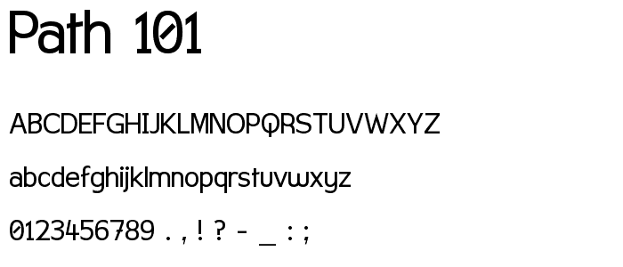 Path 101 font